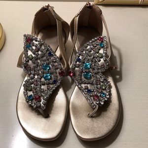 Butterfly gold sandals